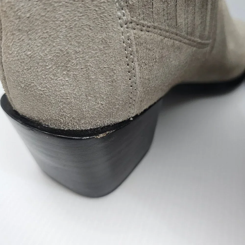 Rag & Bone Rover Chelsea Ankle Boot Womens EU 39.5 Cemento Gray Suede Designer